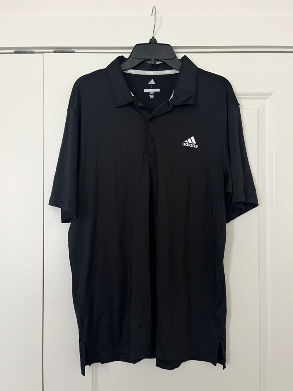 adidas Men’s Black Polo with White Logo